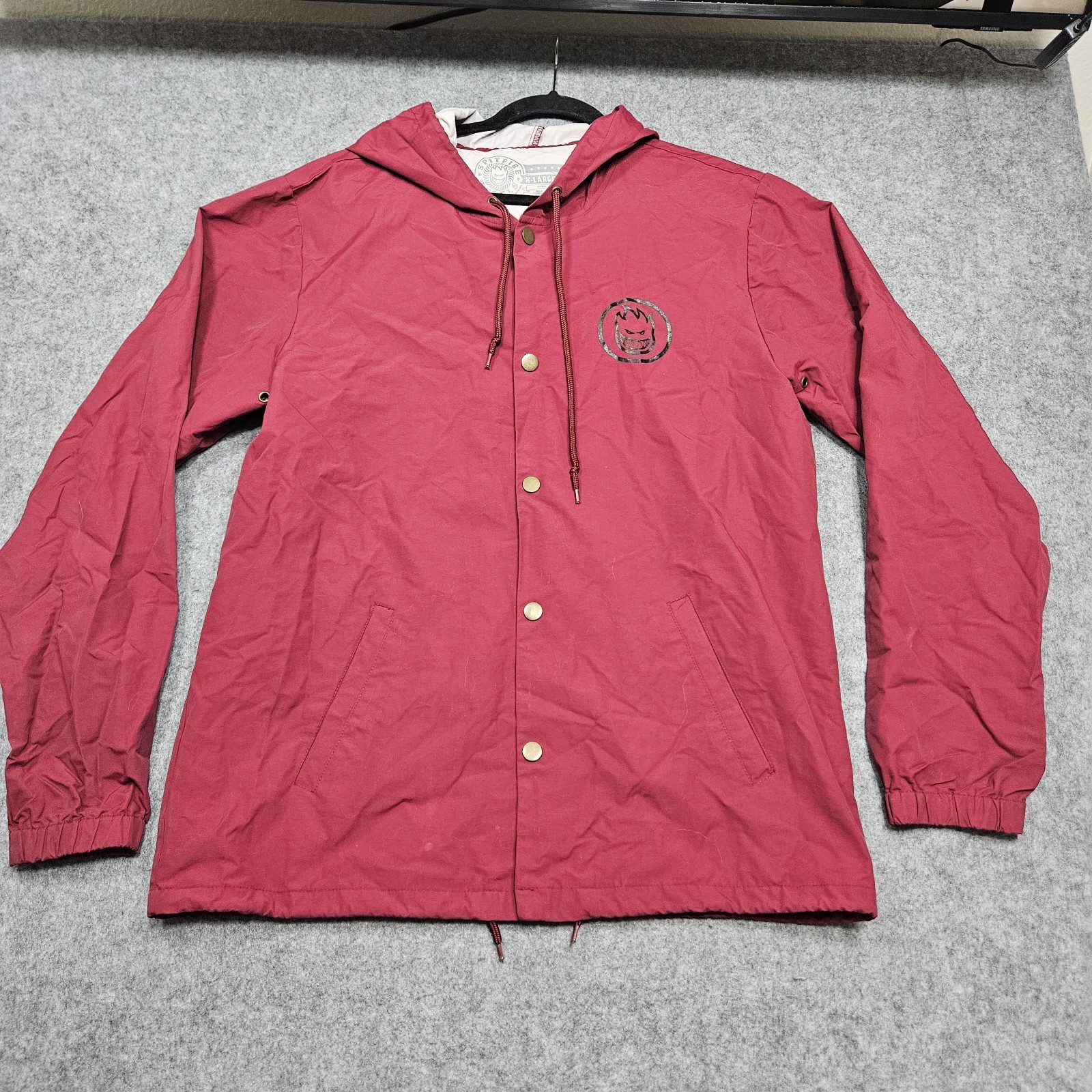 Spitfire Skateboarding Maroon Outer Shell Jacket … - image 3
