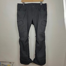 Burton Gloria PT Snowboard Pants Womens Large Black Cargo Living Lining Skiing