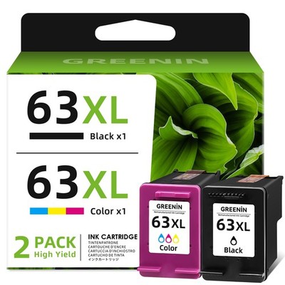 63 XL Ink Cartridges for HP Envy 4516 4520 4522 OfficeJet 3830 4650 5255 Printer