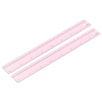 Aluminium Lineal 20Cm, 2 StüCk FüR Metall Lineal Mit Doppelskala, Pink