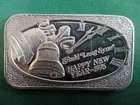 1 Oz .999 Vintage Fine Silver Art Bar USSC Happy New Years!