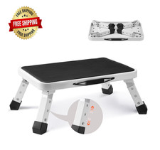 Plataforma Plegable De MetalY Taburete Con Escalon 330 Lb. De Cap... NUEVO US