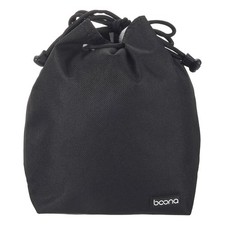 Soft Drawstring Lens Case with Cotton Pad 5.91" x 3.94", Black