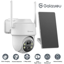 Galayou 3MP Solar Security Camera WIFI Outdoor Wireless Human Detection 360°PTZ