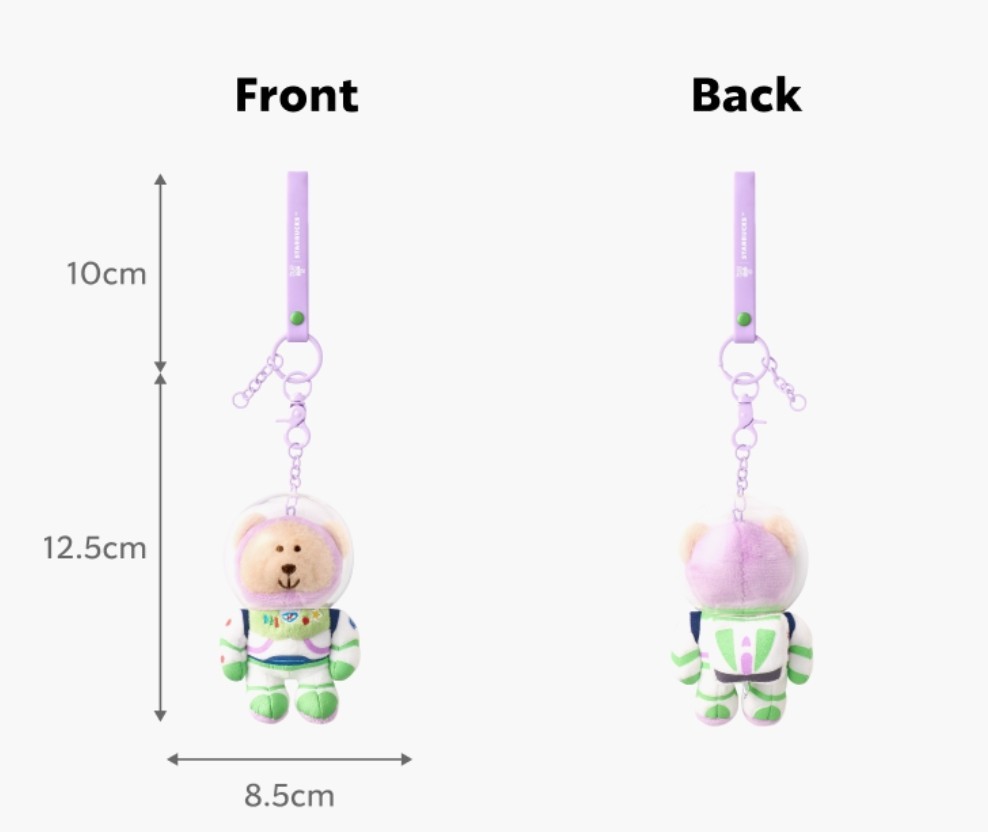 Starbucks Korea 2026 Toy Story Bearista Keychain 4 types Limited