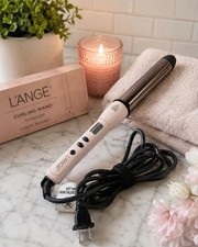L ange HT212 Curling Wand 1 Titanium Barrel Pink Hair Curler Digital Temp
