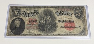 Fine 1907 $5 U.S. ‘Woodchopper’ Note Speelman White (Fr #91)