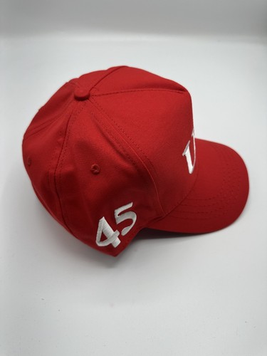 OFFICIAL Cali-Fame USA 45 MAGA Trump Red Made In America Trucker Hat One Size - Picture 3 of 6