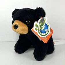 Wild Republic Mini Black Bear Plush 4” Stuffed Animal NWT