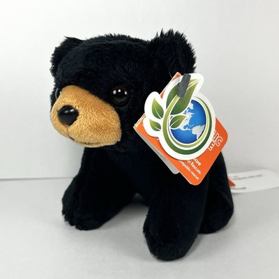 Wild Republic Mini Black Bear Plush 4  Stuffed Animal NWT