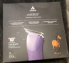 Andis eMERGE Detachable Blade Cord/Cordless Clipper with T-84 Purple RDLC-1