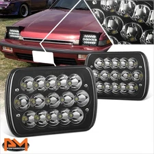 For 85-91 Honda Accord Civic Prelude Pony Excel 7X6 H6054 Full LED Headlights