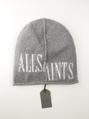 AllSaints Beanie Hat Grey‎ Marl Wool Blend Fall 2019 NWT Sample Unisex Allsaints Nevada Ribbed Wool Blend Beanie - Grey Marl  main image 3