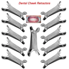 Cheek Lip Retractor Dental Double-Head Mouth Opener Metal Hook German Grade