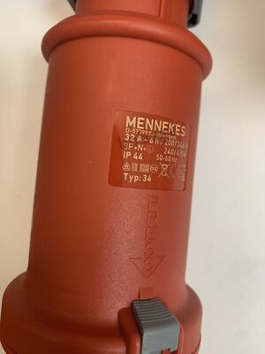 New 1PCS MENNEKES INDUSTRIAL PLUG 5P 32A TYP:34 free ship