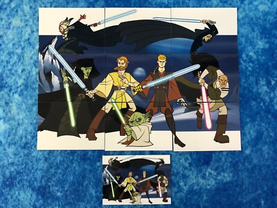 Star Wars: The Clone Wars Die-Cut Sticker Komplett Chase Set von Topps 2004