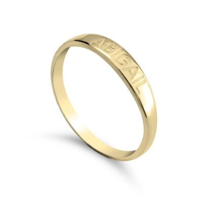Personalized Name Engraved Ring, Custom Name Ring, Outside Engraved Ring for Her