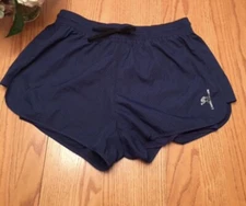 NEW Womens XL Navy Blue Lined Layered Running Shorts By CAMEL CROWN