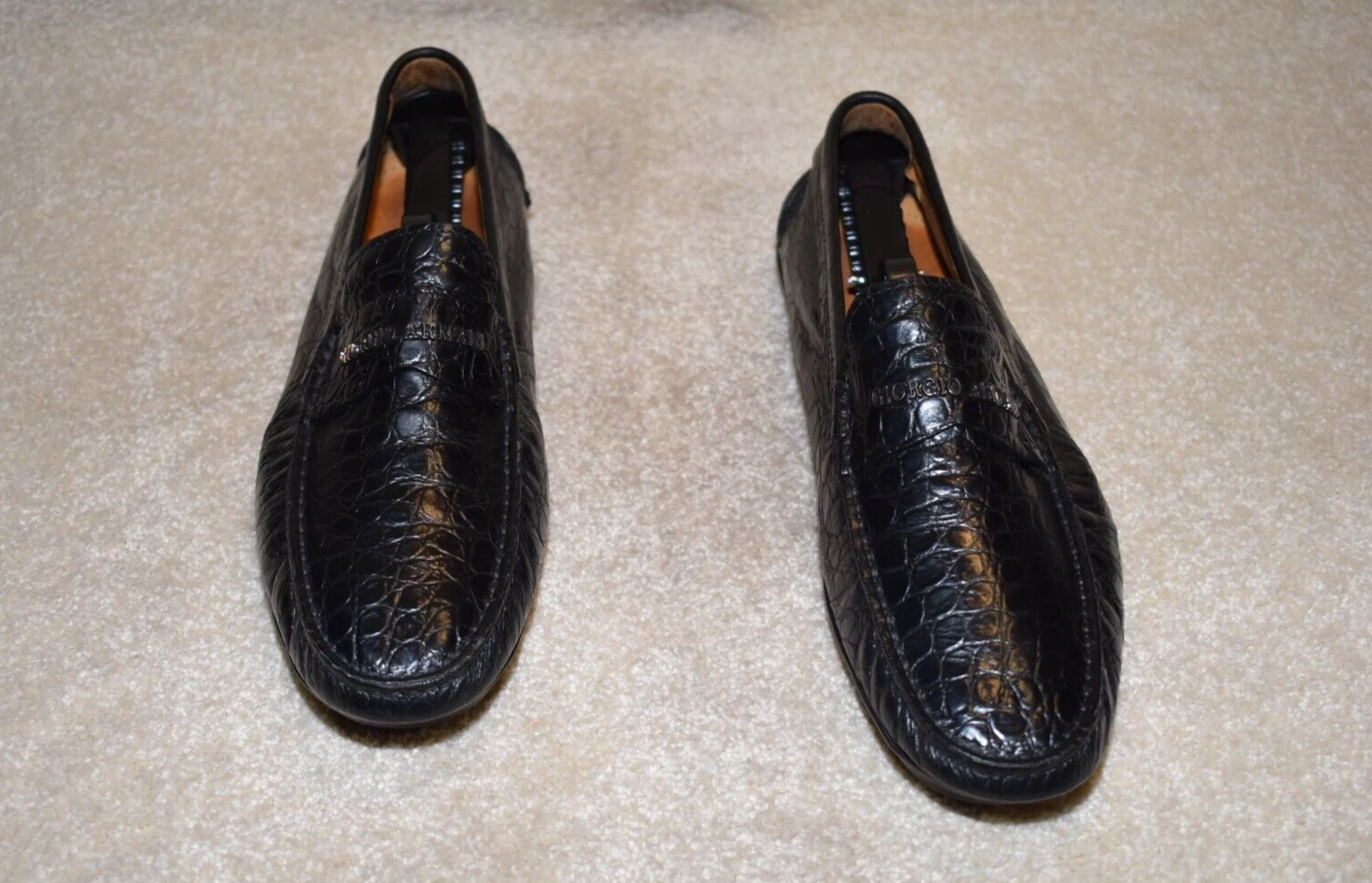 Giorgio Armani — GORGEOUS GIORGIO ARMANI "GENUINE CROCODILE" ITALY MADE DRIVER LOAFERS 8 M $2795