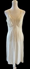 Vintage VANITY FAIR Full Slip 36T Tall Ivory Nylon Lace Trim Adjustable Long