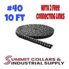 #40 Roller Chain x 10 feet + 2 Connecting Links + Same Day Expedited Shipping