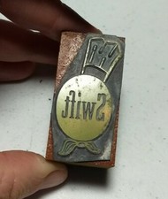 Vintage Letterpress Printing Block Swift Advertising Logo