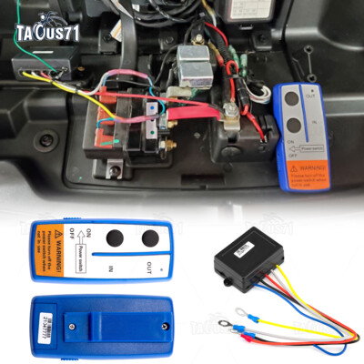 Wireless Winch Remote Control Kit 12V For ATV UTV Honda Yamaha Kawasaki Polaris