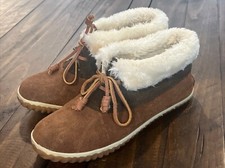 Women s Sperry Fur Lined Moccasin Suede Boots Sz 8, GUC Wsw5003