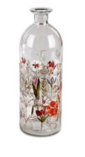 Formano Vase Blumenwiese Glas Deko Flaschenvase Frühling 27 cm (#71)
