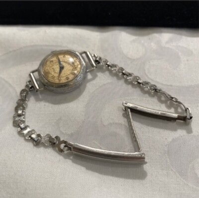 Vintage Antique 1930’s Art Deco Nisus Silver Winding Watch Antique  main image 2