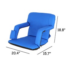 Stadium Seats Chairs for Bleachers Waterproof Blue 5 Reclining Positions