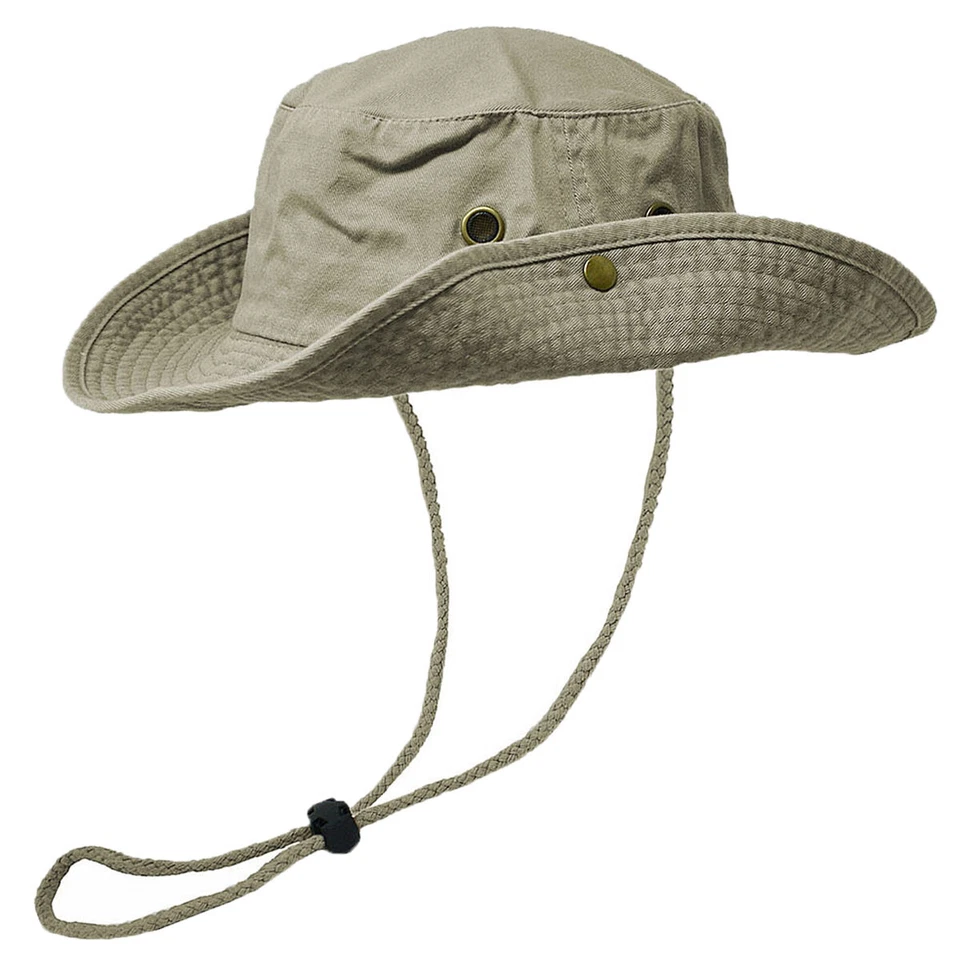 Sombrero Cubo Sol Verano Hombres 100% Algodón Pesca Camping Safari Boonie Gorra Militar Foto 3 de 4