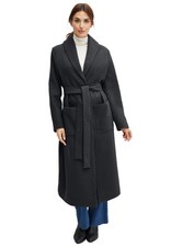 Ellos Women's Plus Size Shawl Collar Wool-blend Coat