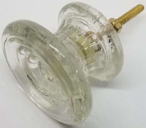 2" Empire Style PRESSED GLASS KNOB Victorian Antique vintage old dresser drawer - Picture 2 of 6