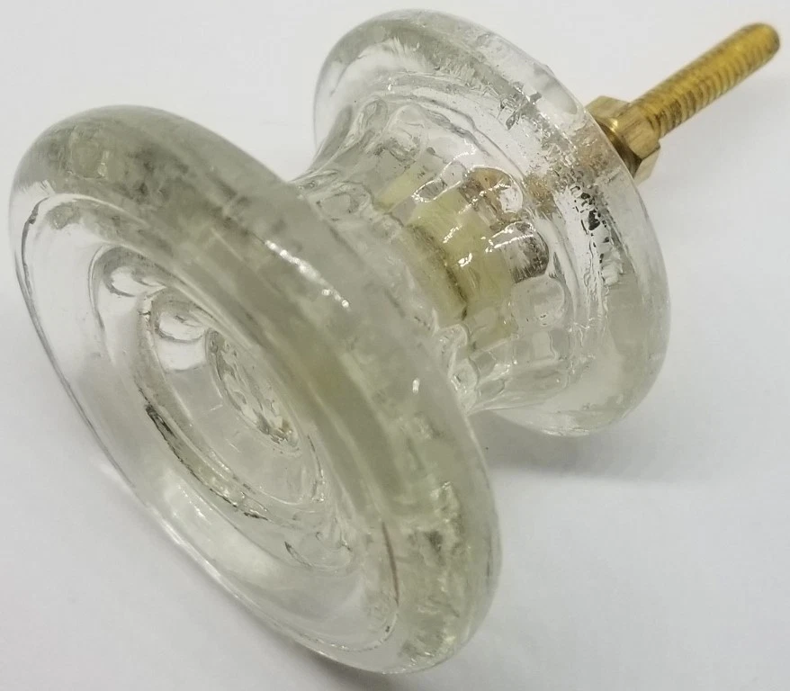 2" Empire Style PRESSED GLASS KNOB Victorian Antique vintage old dresser drawer  - Image 2 of 4