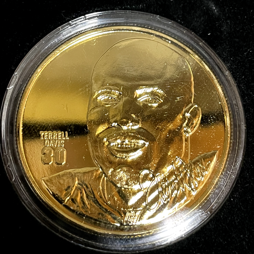 VTG Denver Broncos 5 Coin Set 24K Gold Overlay Ltd 5000 The Highland Mint - Picture 4 of 21