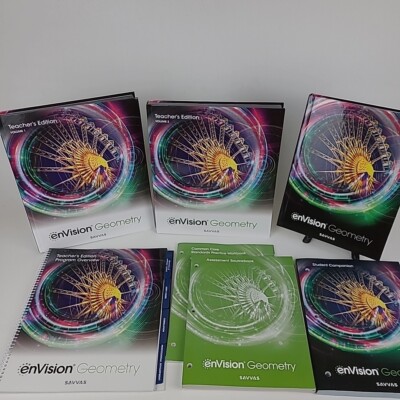 enVision Geometry COMPLETE Set Teacher's Edition, Student Textbook, Workbooks 