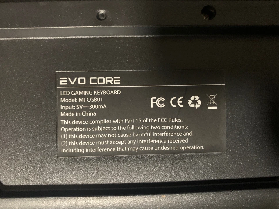 Evo Core LED Glow Gaming Keyboard MI-CGB01 Tested Works - Image 4 of 4