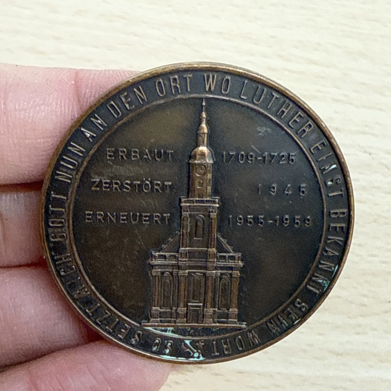 Médaille So Setzt Mich Gott Nun An Den Ort Wo Luther Einst Bekannt Sein Wort