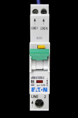 EATON 6 AMP CURVE B 10kA 30mA RCBO TYP A EMBH106R30C ERBM-6/1/B/003