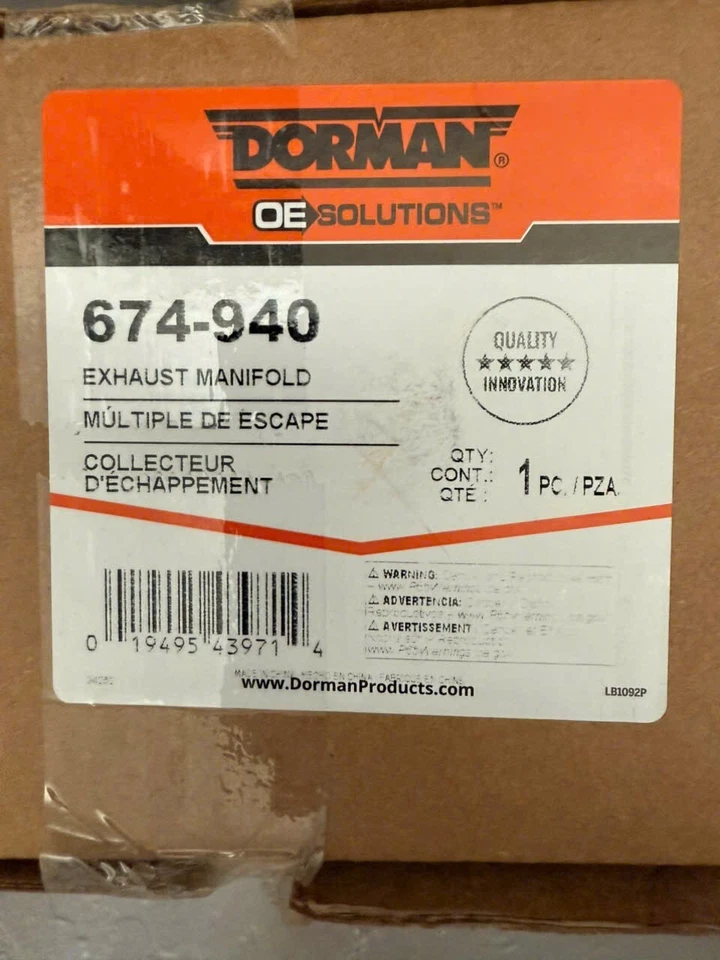 Kit colector de escape Dorman 674-940 nuevo para Chevy Chevrolet Equinox 2010-2012 Foto 2 de 2