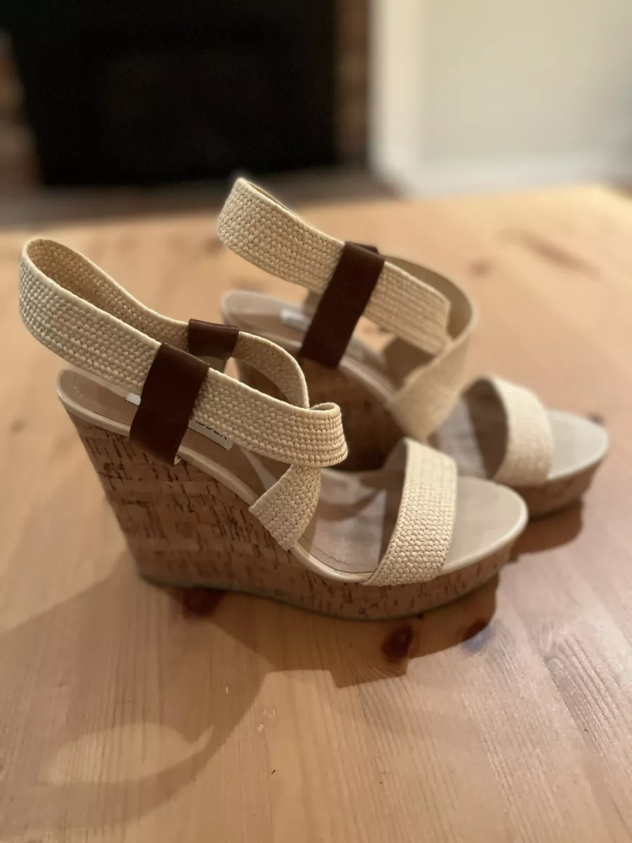 Steve madden elwyn wedge sandal clearance
