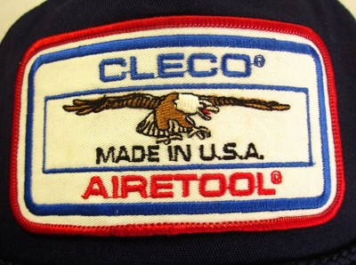 CLECO ASSEMBLY baseball hat Airetool patch 1980s cap Apex Power Tools eagle USA