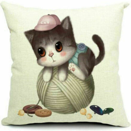 Cushion Cover Home Decor Throw Cotton Linen Chair Waist Pillow Case - Picture 21 of 55