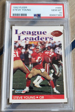 1992 Fleer Football Steve Young League Leaders Card PSA 10 Gem Mint #469