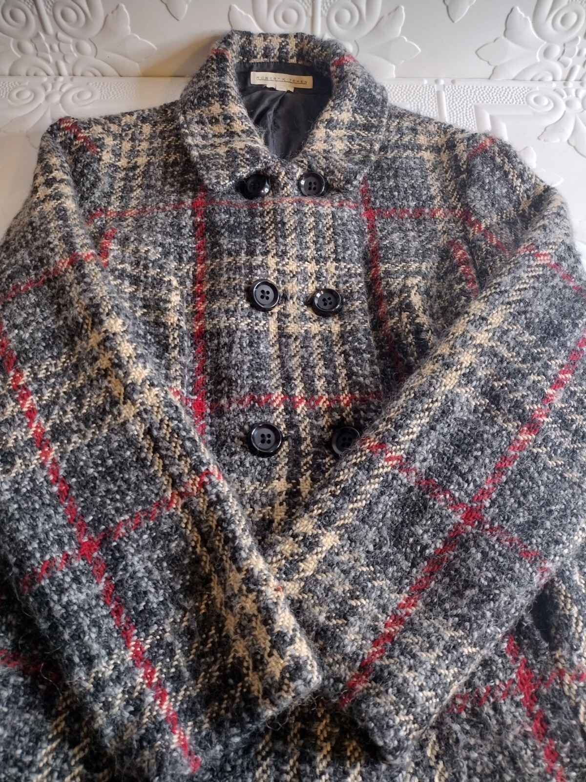 Robert Kitchen Canada Plaid Wool Blend Button-Up … - image 16