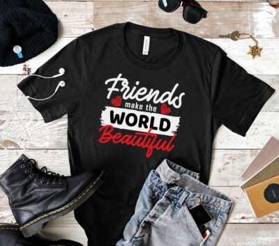 Friends World Vector Graphic Design Digital Downloads | EPS | PNG | DFX | SVG
