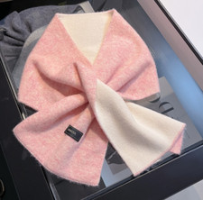 100 Cashmere Long Scarf 160  20cm Fashionable Solid Color Knitted Scarf