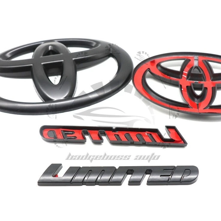 Front Rear Matte Blackout Emblem Overlay Kit Badge 4pcs For 2008-2021 Sequoia Foto 4 de 4