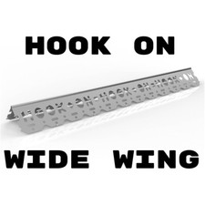 HOOK ON  Wide Wing Thin Coat Plaster Angle Beads | Multiple Lengths | Pack of 50